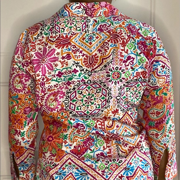Colourful Ralph Lauren Button-Down Blouse - Picture 3 of 6